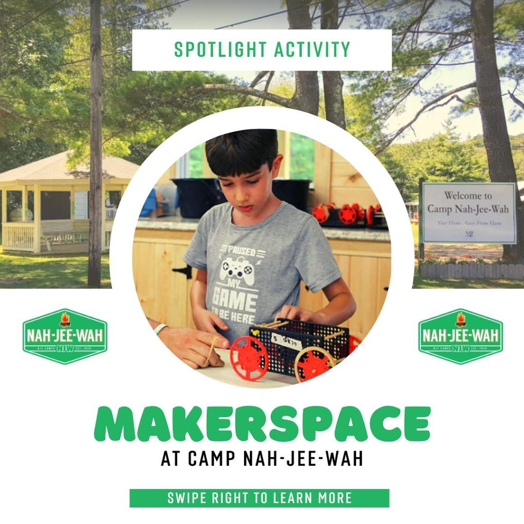 A camper at Makerspace.